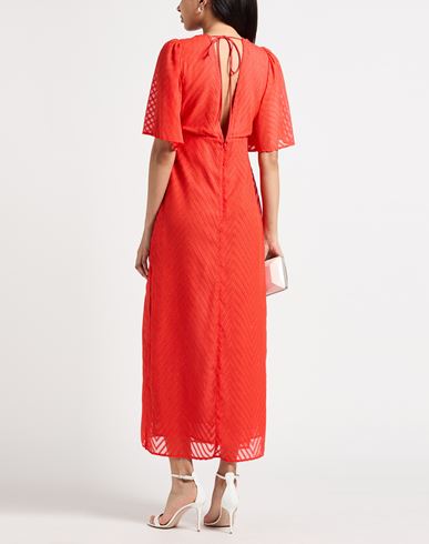 Woman Maxi dress Tomato red Size S Polyester