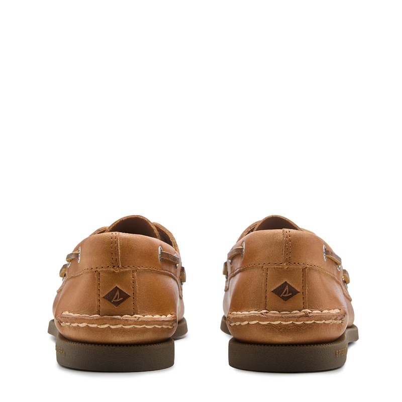 Men's Authentic Original 2 Eye Leather Boat Shoes (Royal Brown)