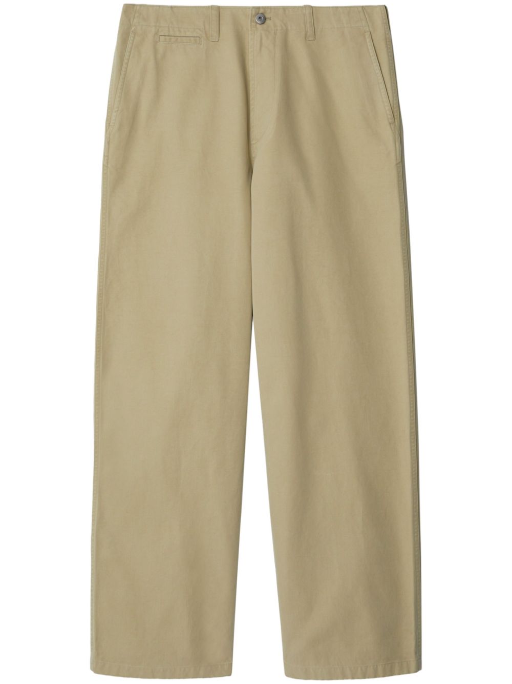 Straight-leg cotton chinos - Neutrals