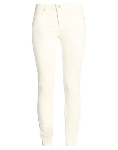 Woman Jeans Cream Size 25 Cotton, Polyester, Elastane