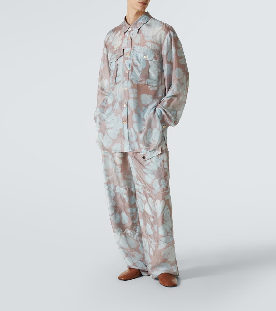 Floral silk shirt