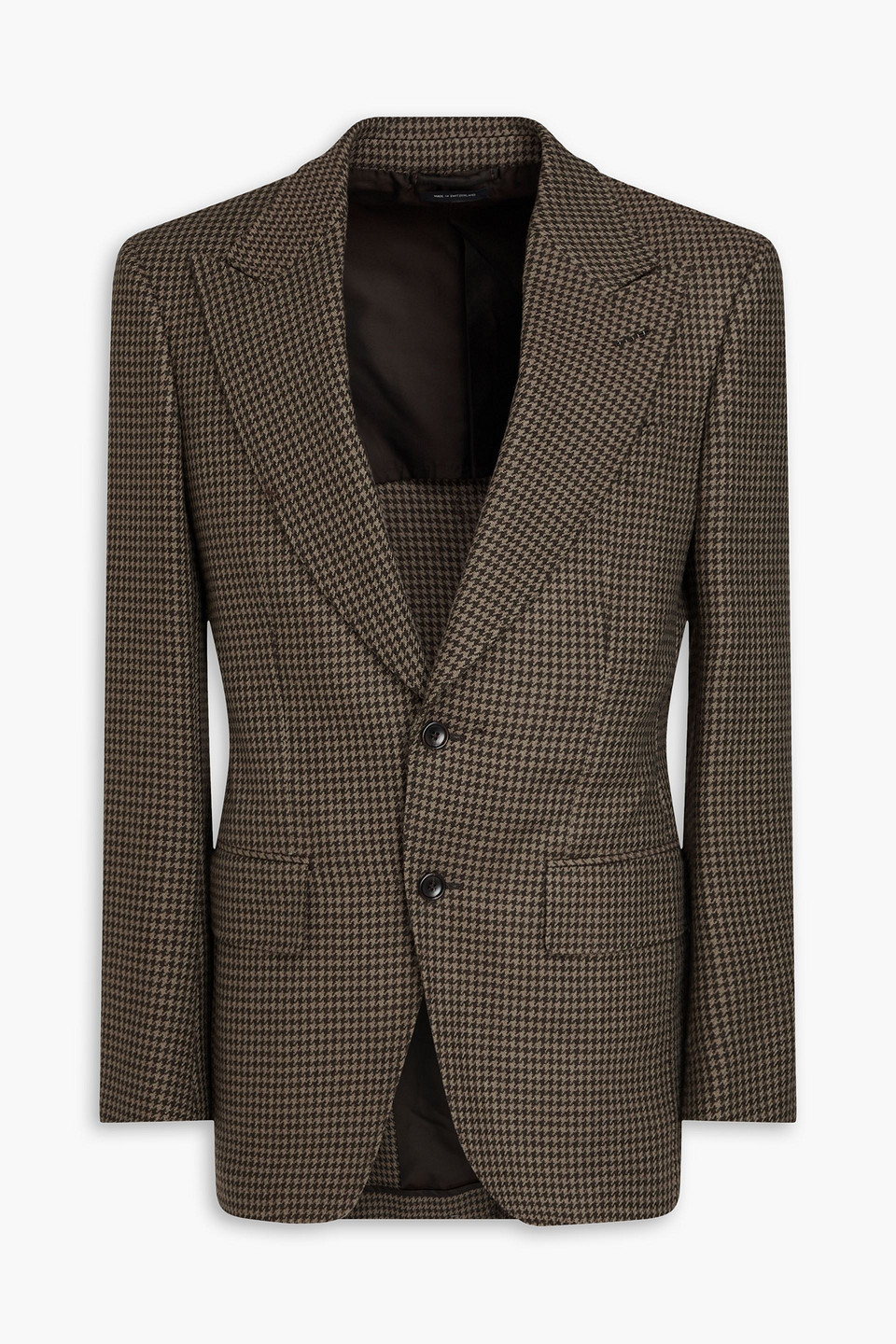 Houndstooth tweed blazer - Brown - IT 50