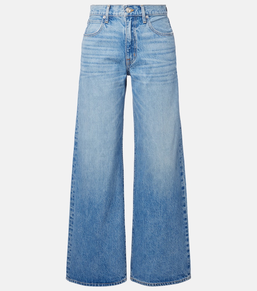 Selena mid-rise wide-leg jeans