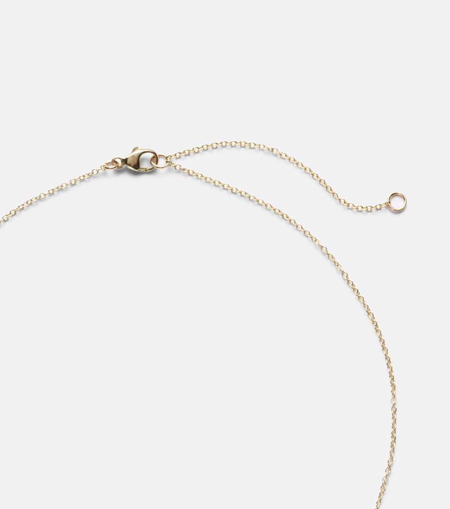 14kt gold charm necklace with diamonds