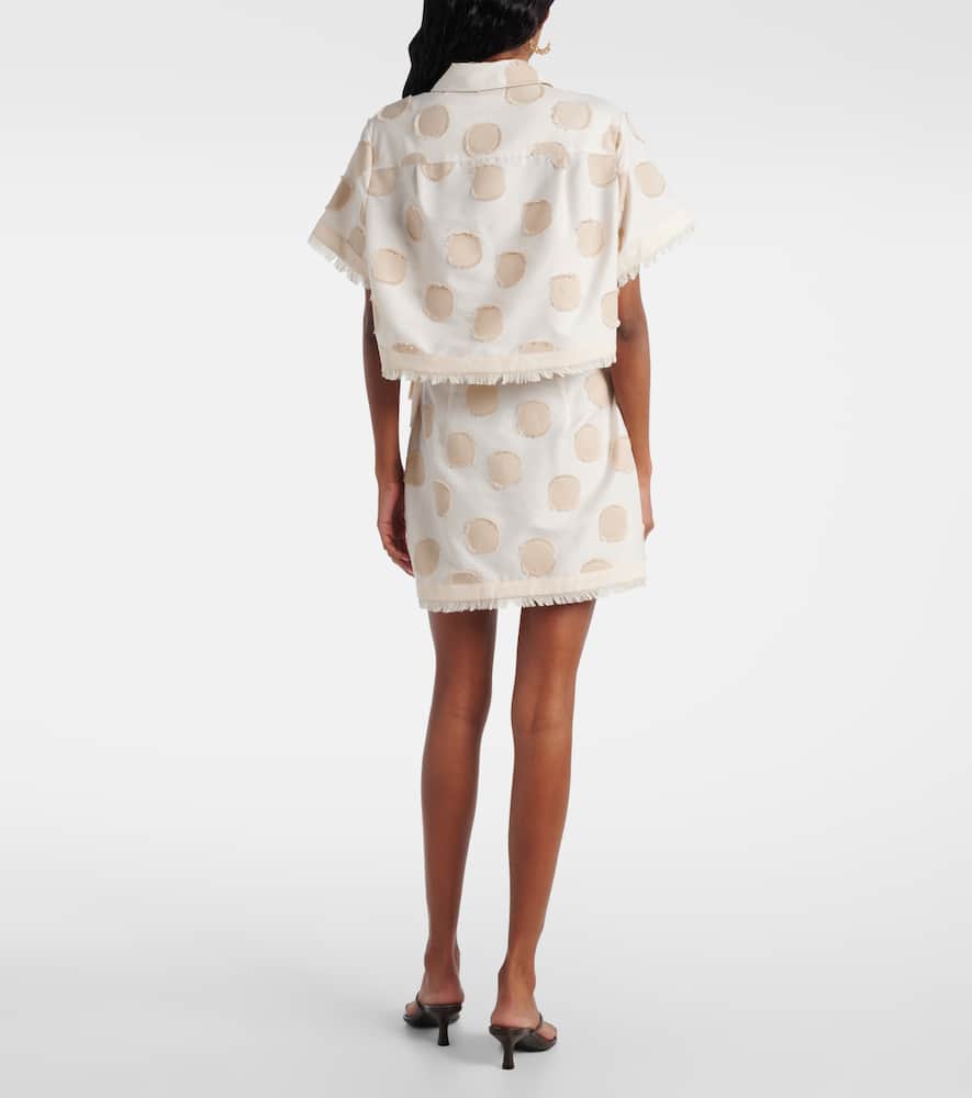 Simkhai Topanga polka-dot crop top