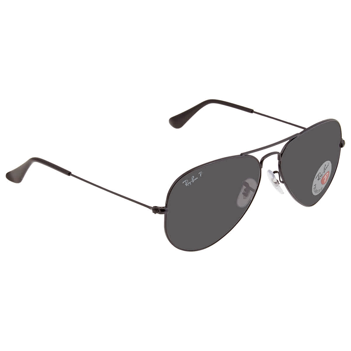 Aviator Total Black Polarized Black Classic Unisex Sunglasses RB3025 002/48