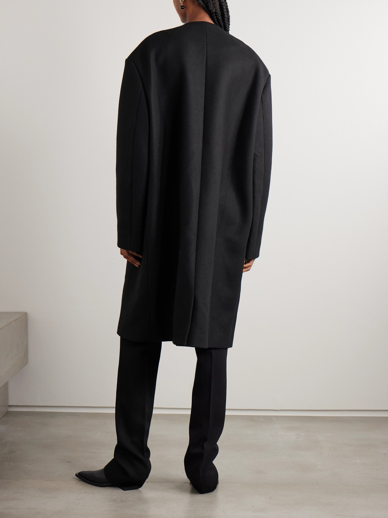 Cora Wool And Cashmere-blend Coat - Black