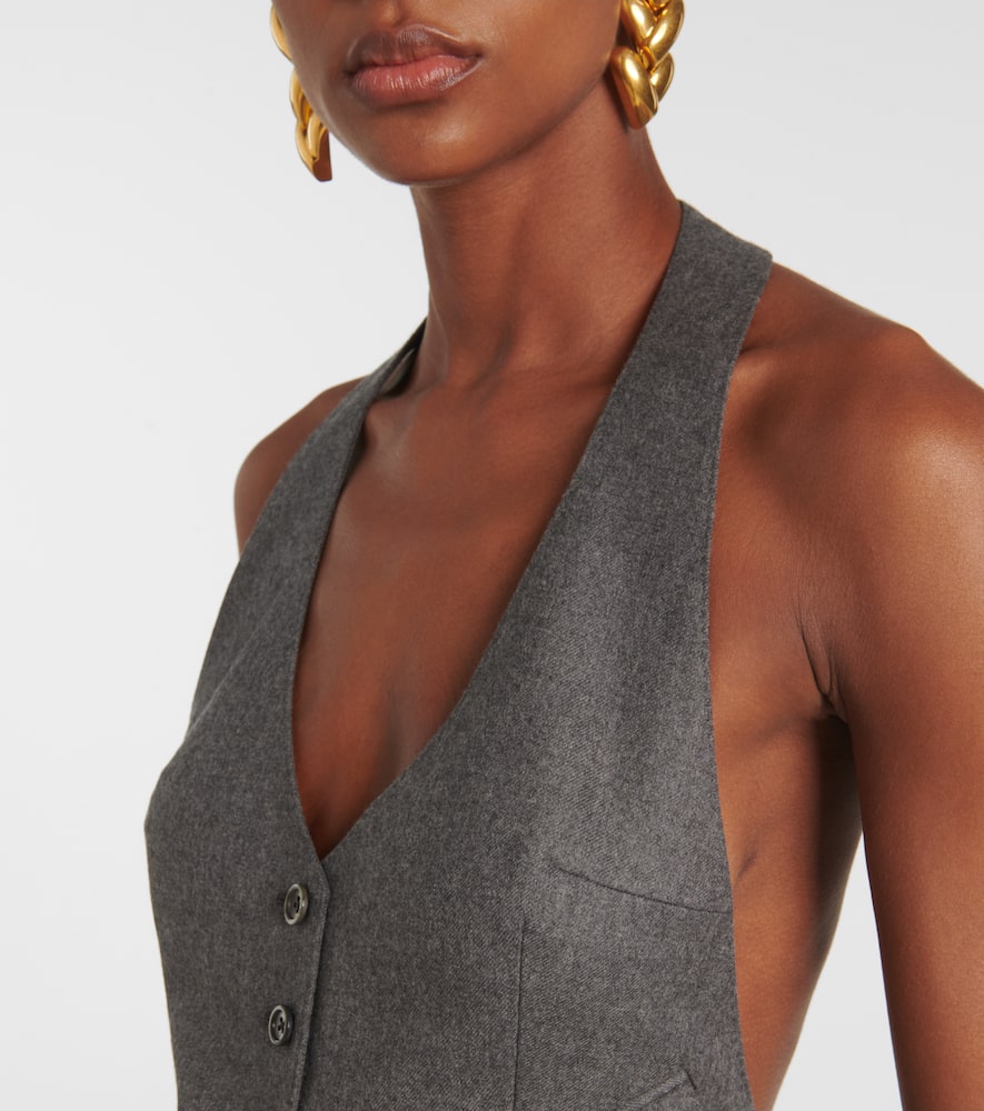 Wool twill vest