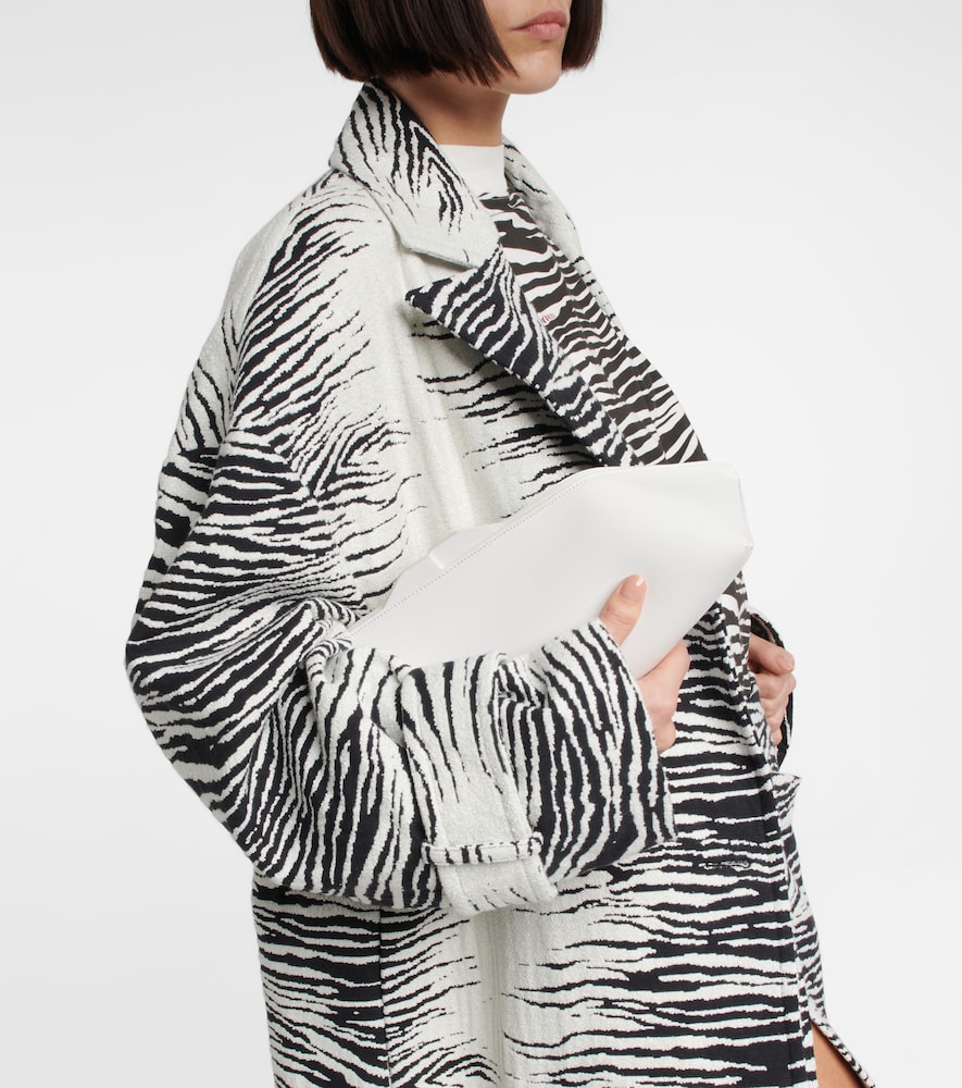 Oversized cotton-blend coat