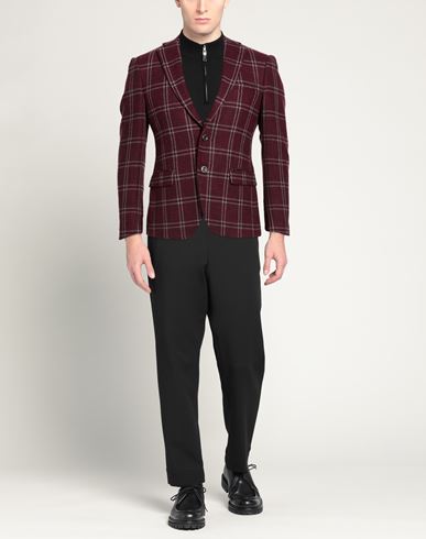 Man Blazer Garnet Size 38 Cotton, Virgin Wool, Polyester, Polyamide
