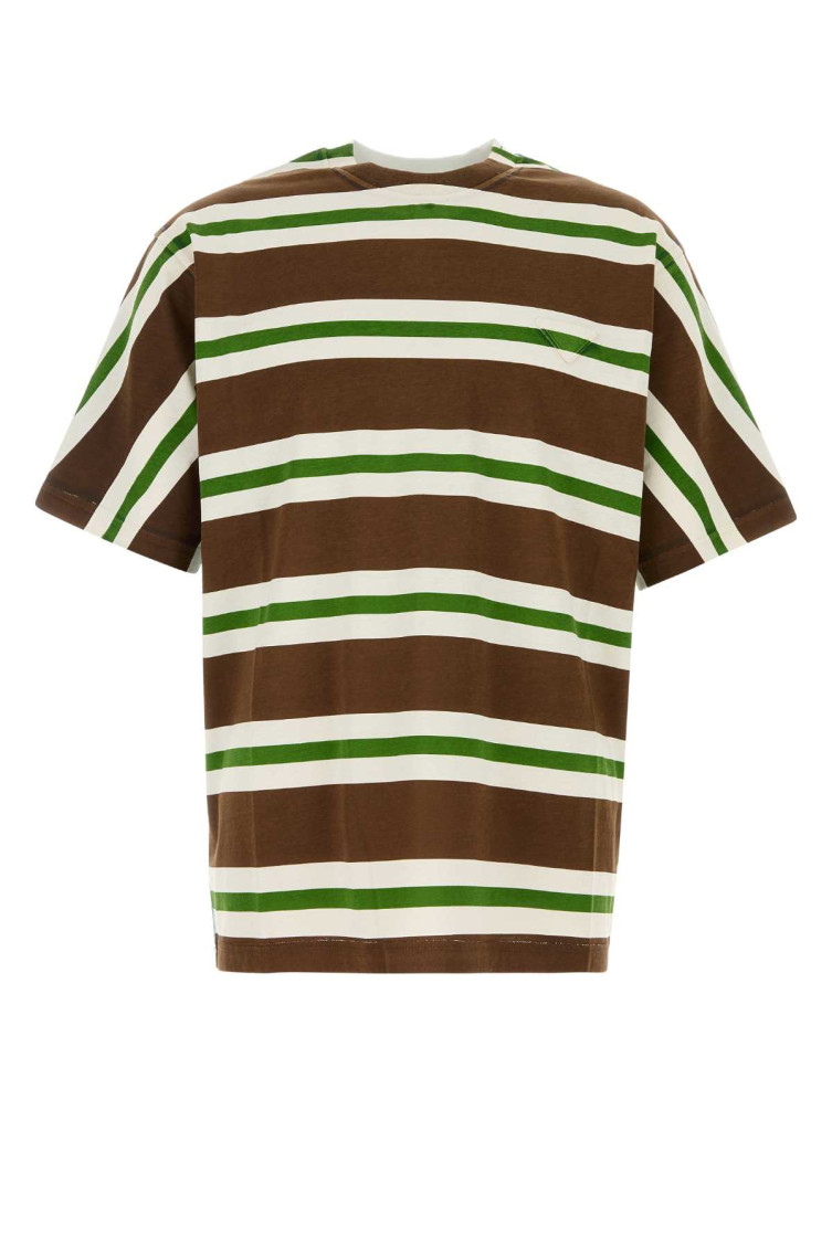 Striped Logo-patch T-shirt