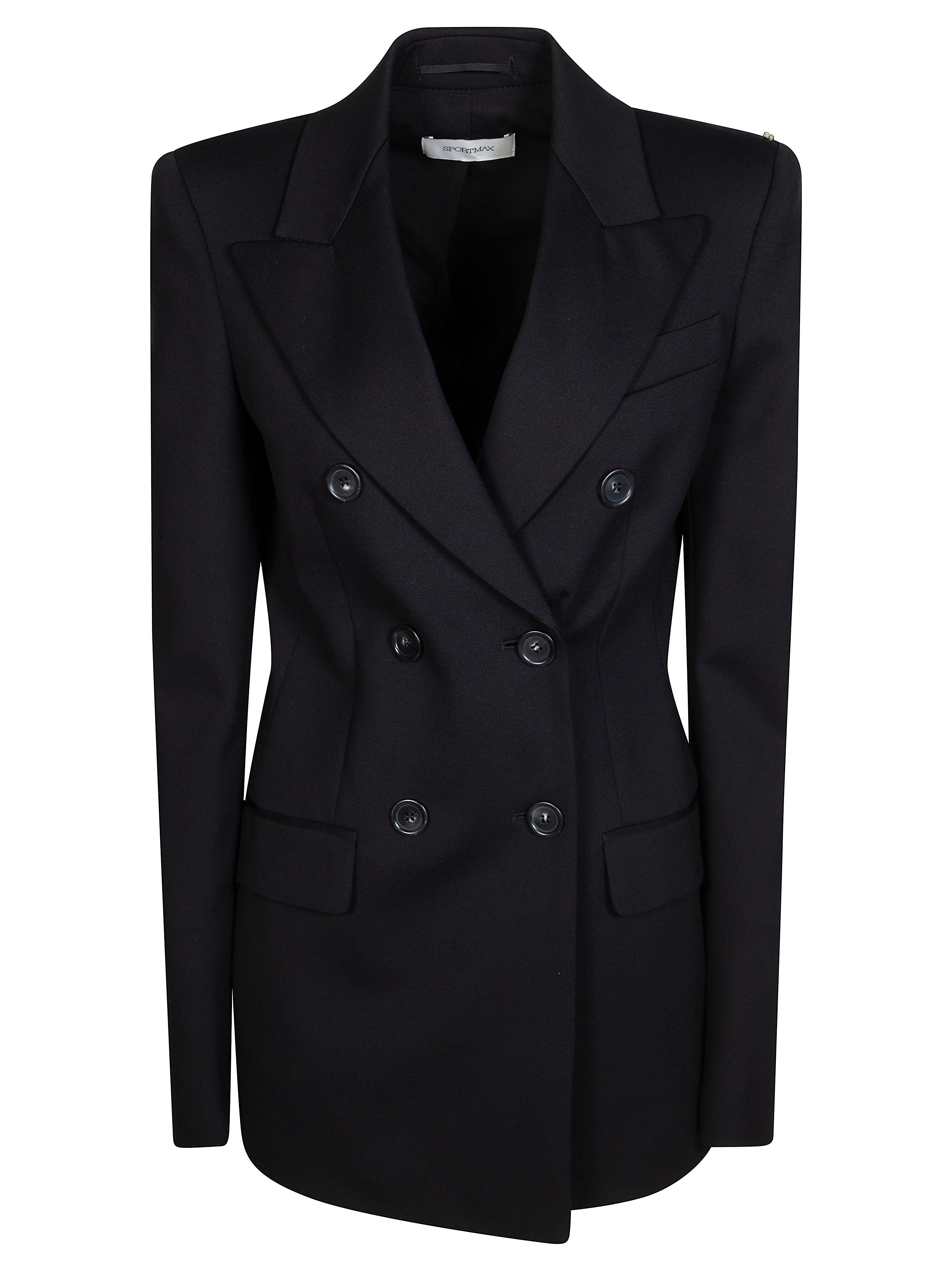 Tailored Double-Breasted Scuba Jacket for Women