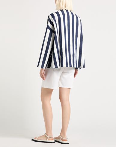 Woman Jacket Navy Size M Cotton, Linen