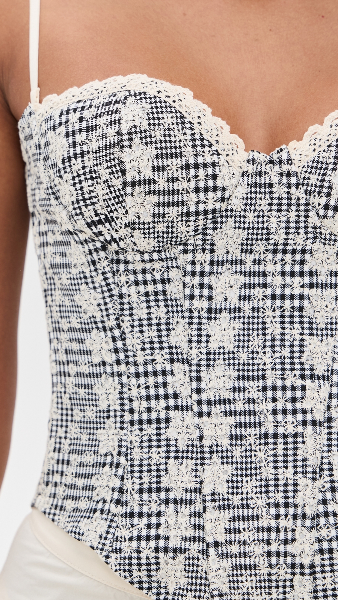 GUIZIO Genevieve Gingham Bustier Gingham