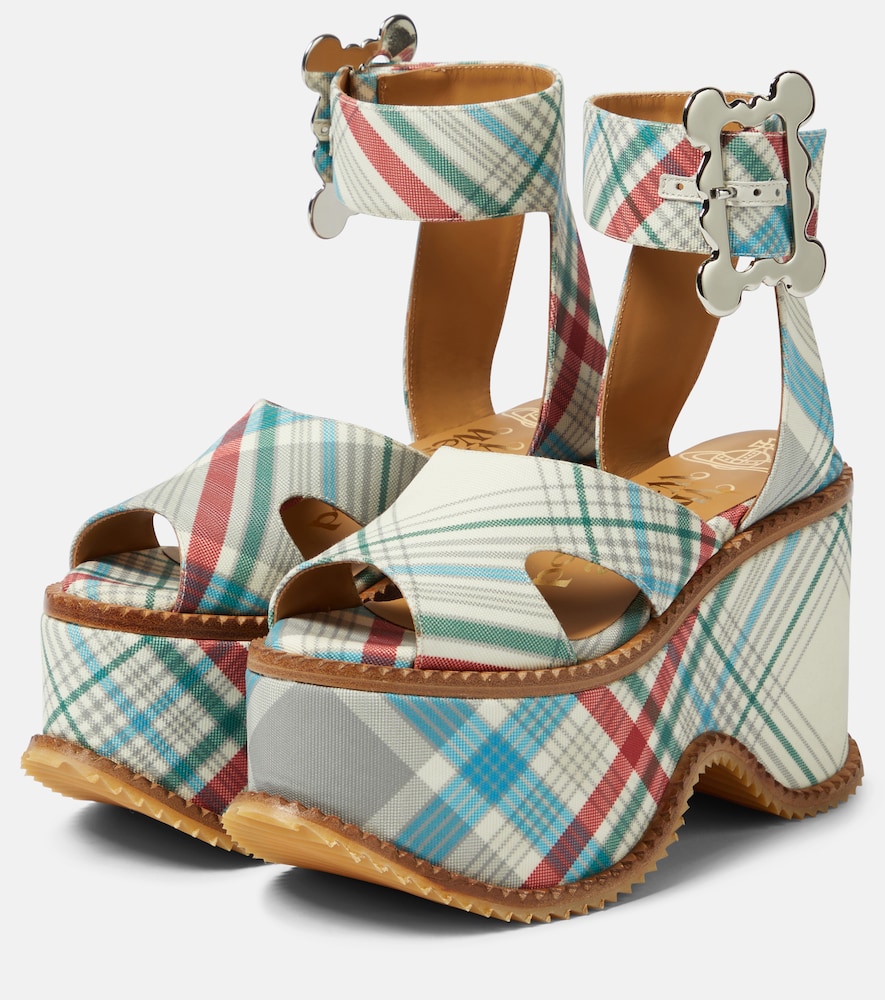 Love leather check sandals
