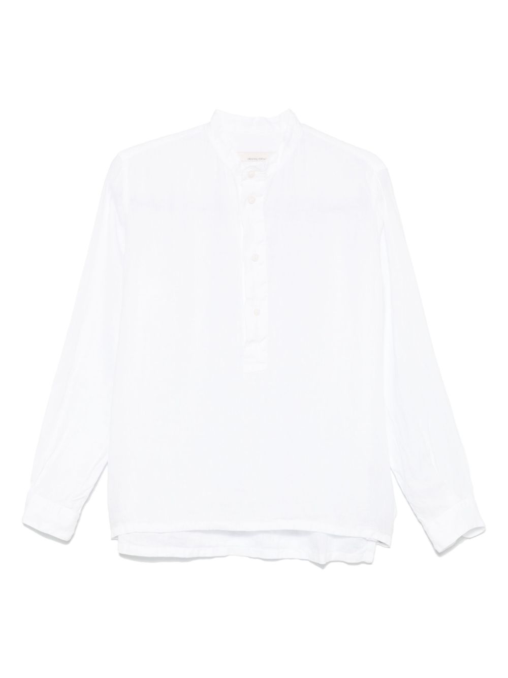 Original vintage style linen henley top - White
