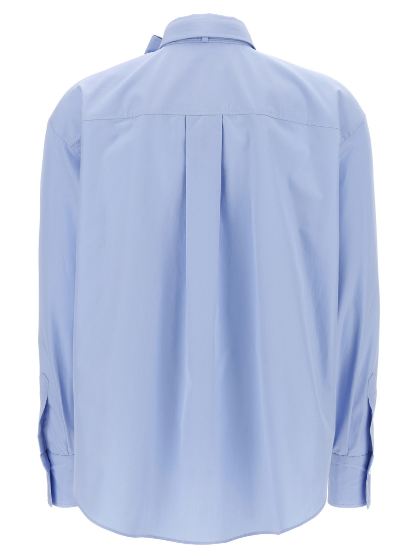 Brunello Cucinelli - Shiny Flap Detail Shirt And Blouse Light Blue