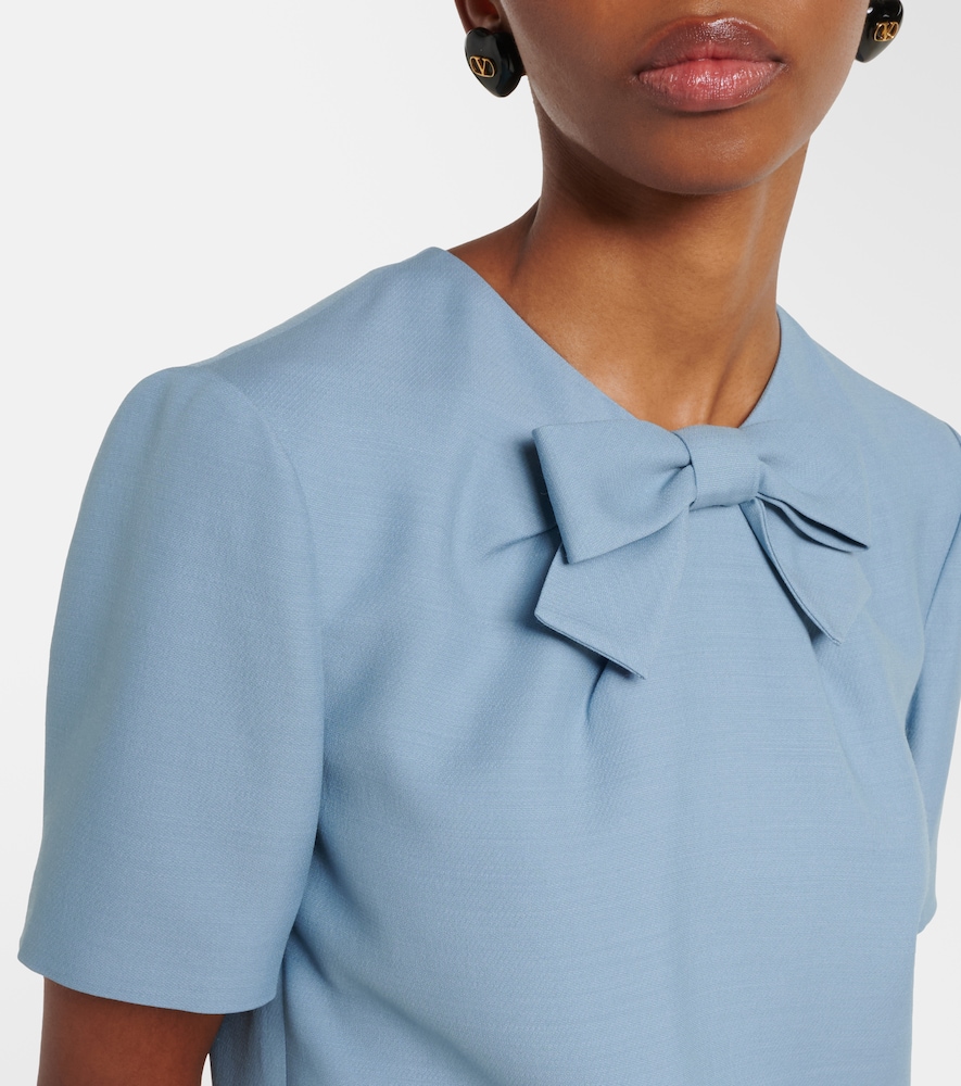 Crepe Couture bow-detail minidress