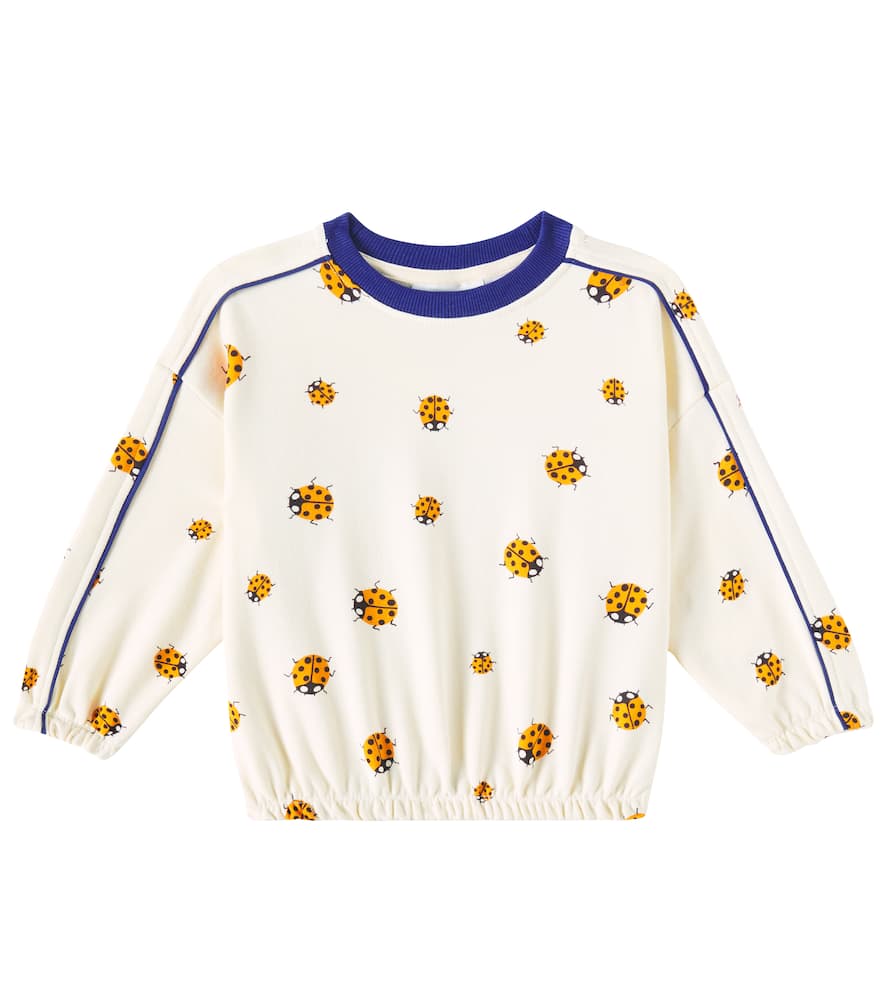 Mini Rodini Ladybugs cotton jersey sweatshirt