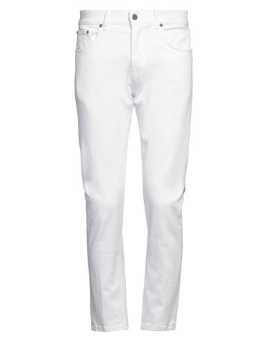 Dondup Man Jeans White Size 31 Cotton, Elastomultiester, Elastane
