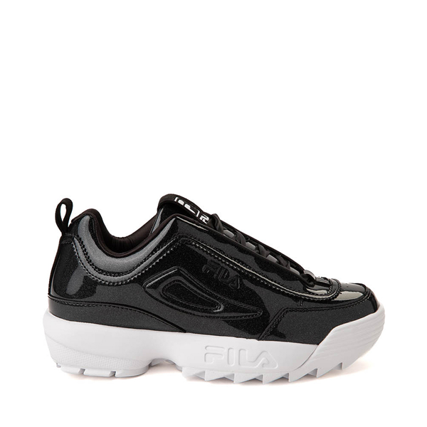 Womens Fila Disruptor 2 Shine Metallic Athletic Shoe - Black / White