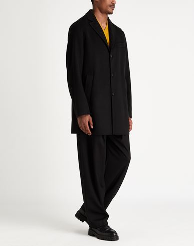 Paltò Man Coat Black Size 44 Wool, Nylon