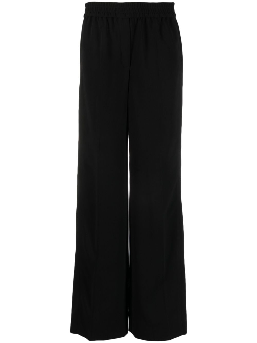 Wide-leg twill-weave trousers - Black