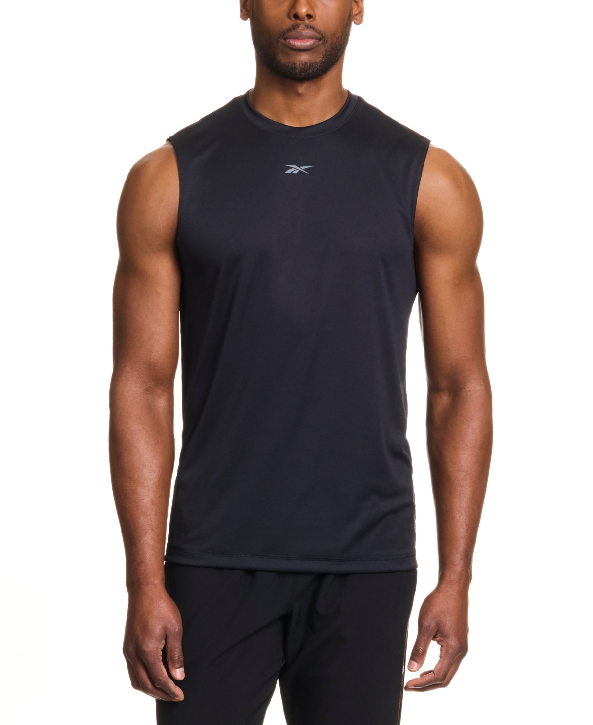 Men's Sleeveless Logo Tech Tank Top - Black