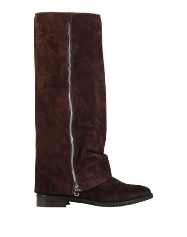 Ovyé Woman Boot Chocolate brown Size 10 Leather