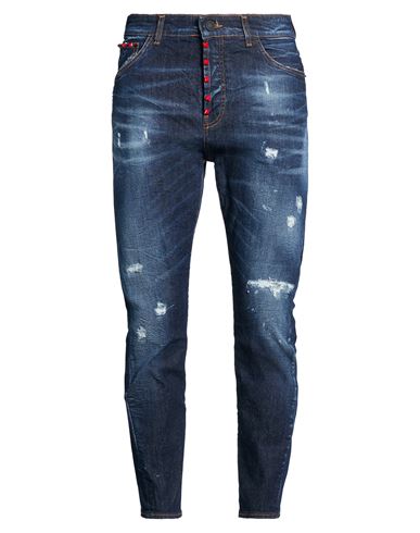 Man Jeans Blue Size 33 Paper, Elastane