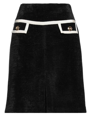 Woman Mini skirt Black Size 4 Synthetic fibers, Viscose, Acrylic, Cotton, Wool