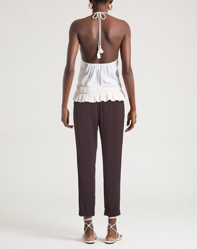 P. a.r. o.s. h. Woman Pants Dark brown Size L Polyester