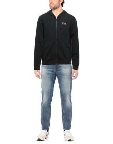 Man Sweatshirt Black Size M Cotton