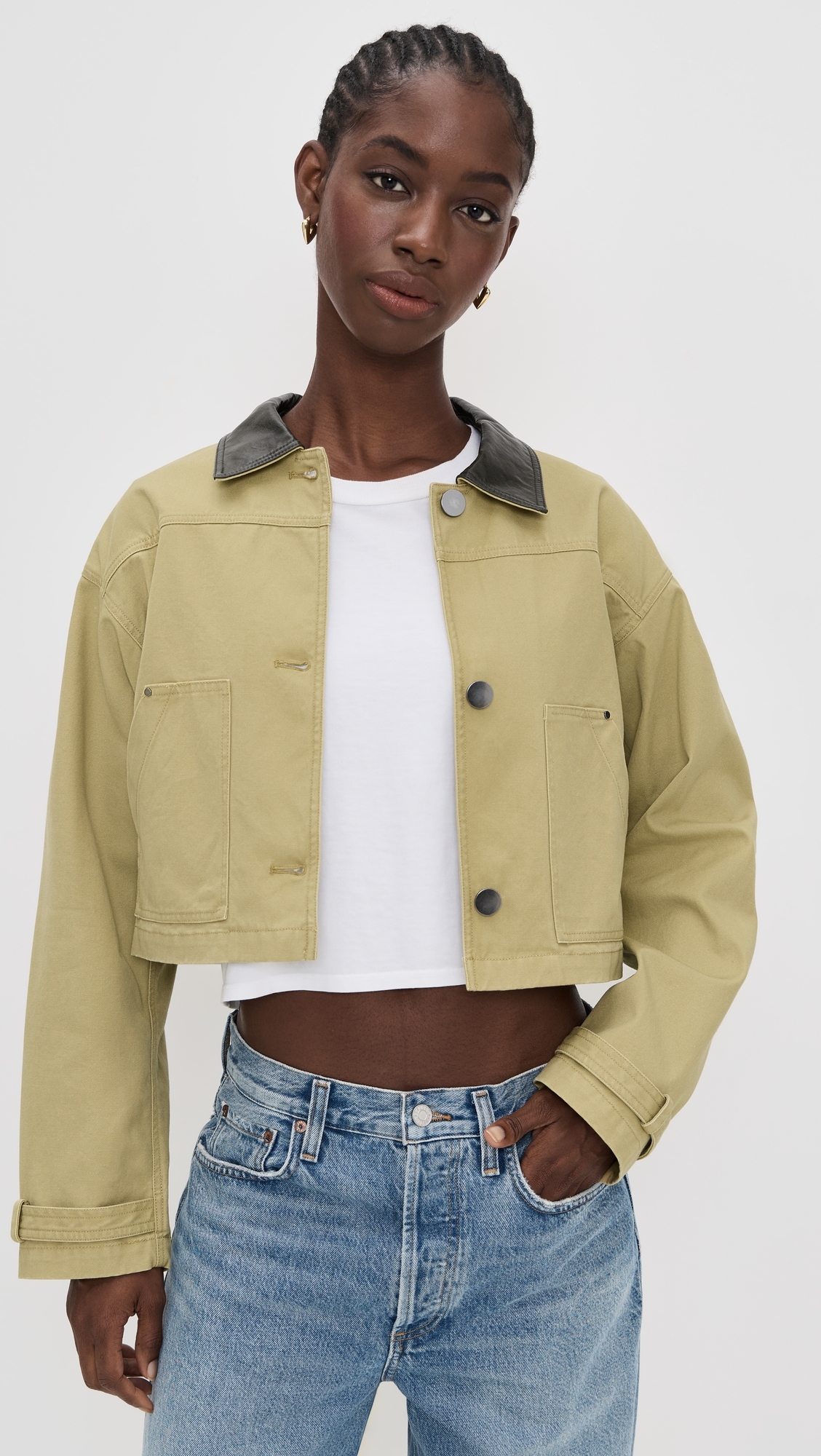 Harriet Cropped Jacket Khaki