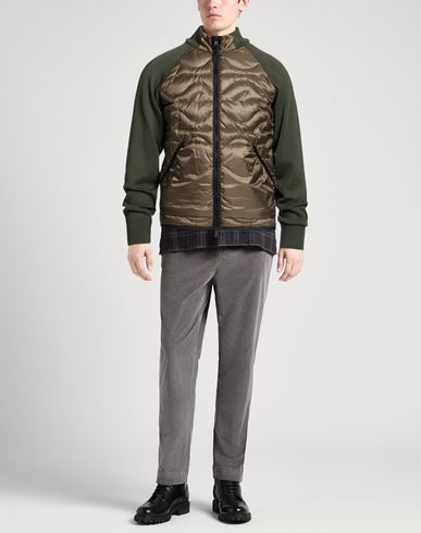 Man Puffer Military green Size L Virgin Wool, Acrylic