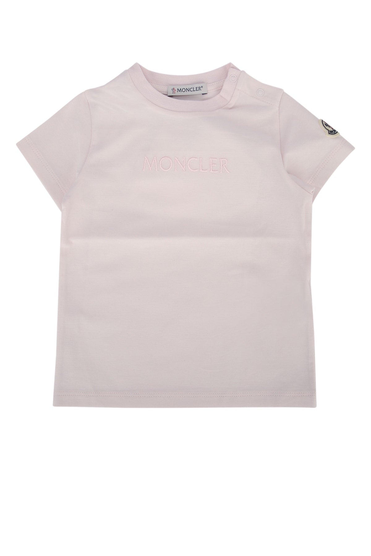 Logo-Embroidered Cotton T-shirt — Pink
