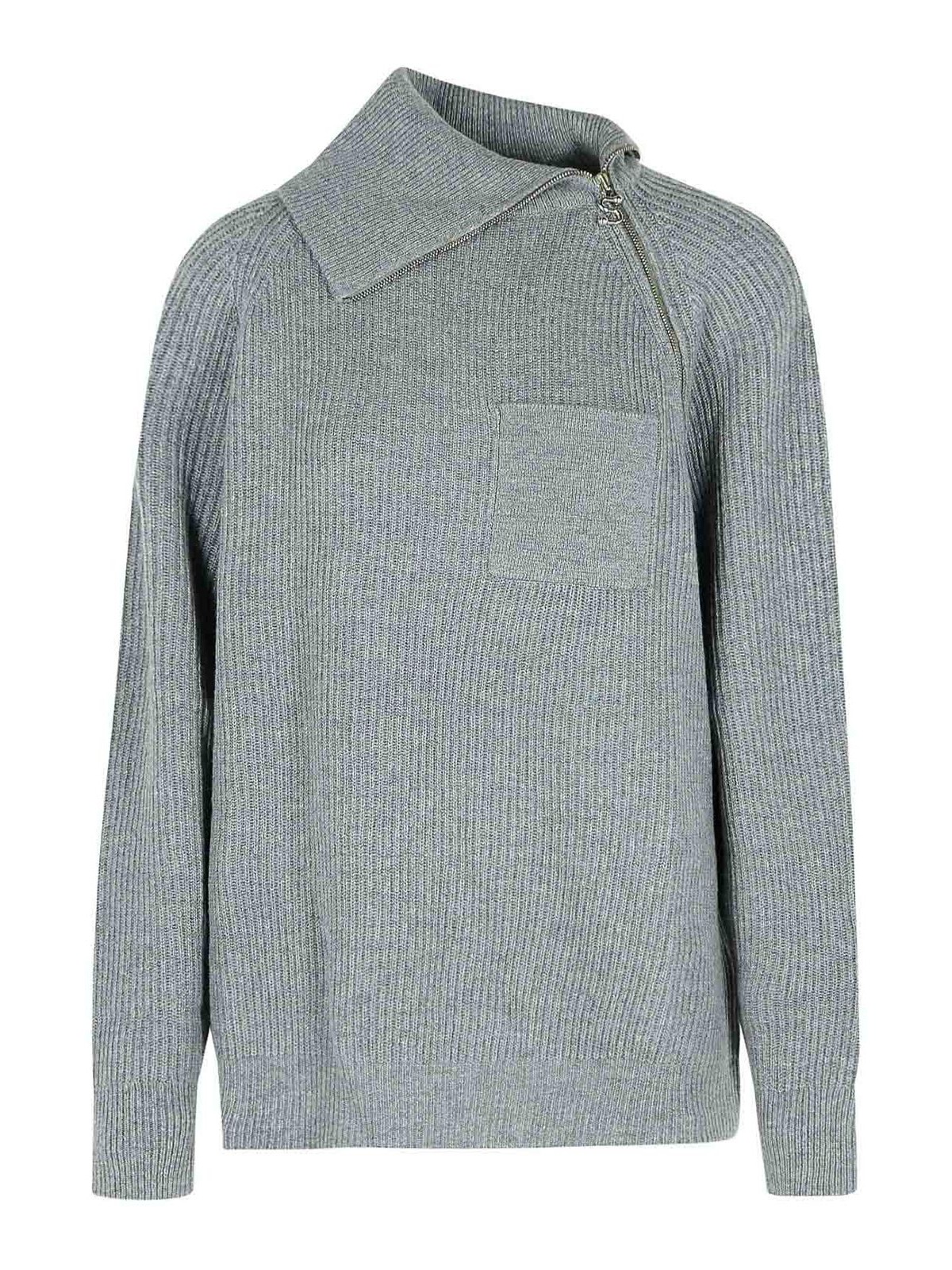 Salpa Cashmere Blend Sweater With Medium Zip