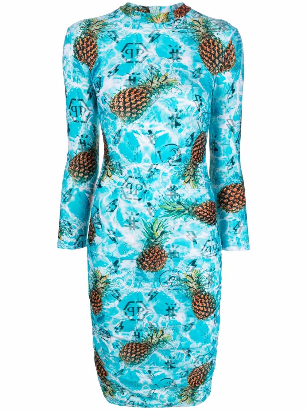 Pineapple Skies short dress - Blue