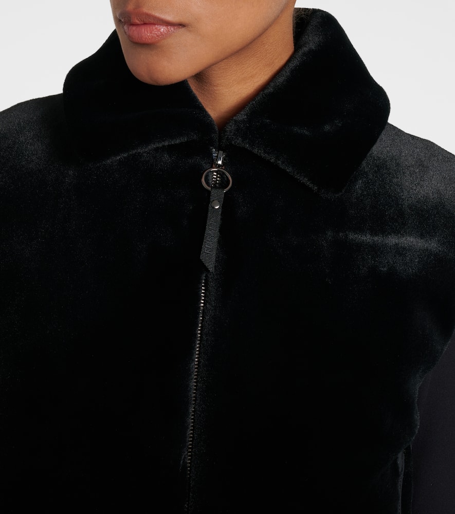Piagina faux fur zip-up vest