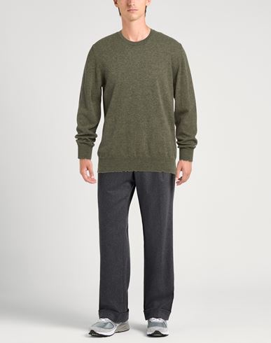 Man Sweater Military green Size XL Virgin Wool