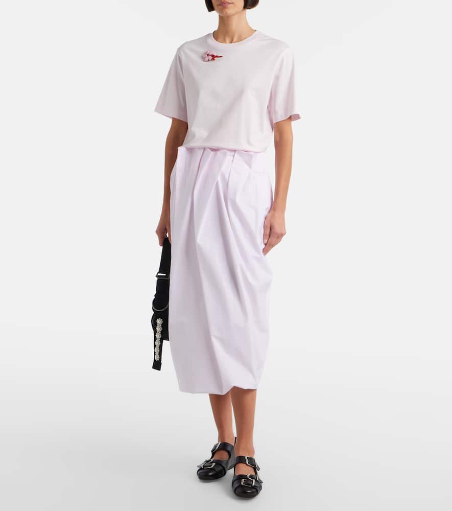 Embellished cotton jersey T-shirt