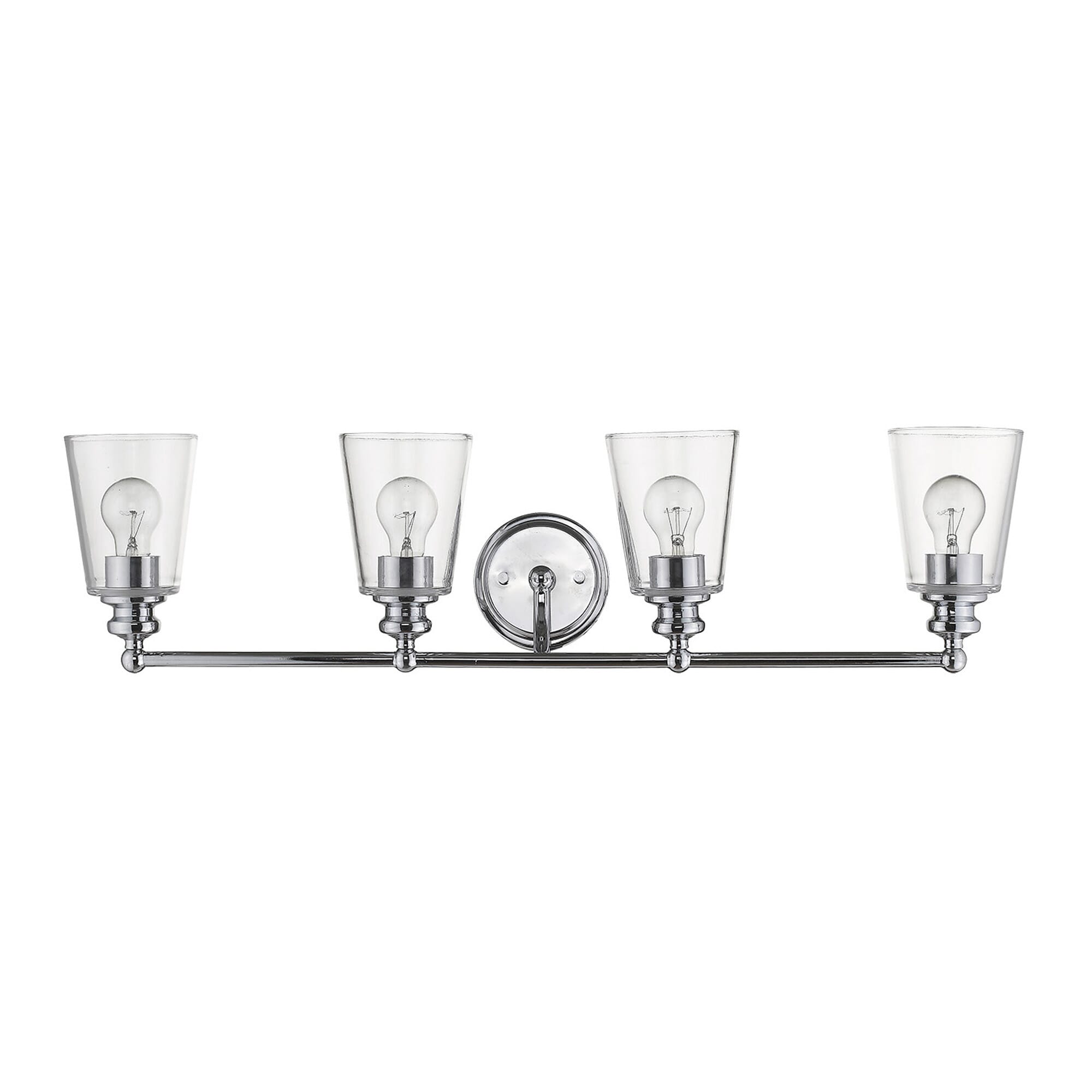 Chrome Four Light Vanity from the Ceil Collection