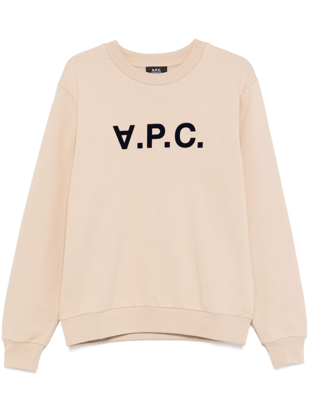 Logo-flocked cotton sweatshirt - Grey