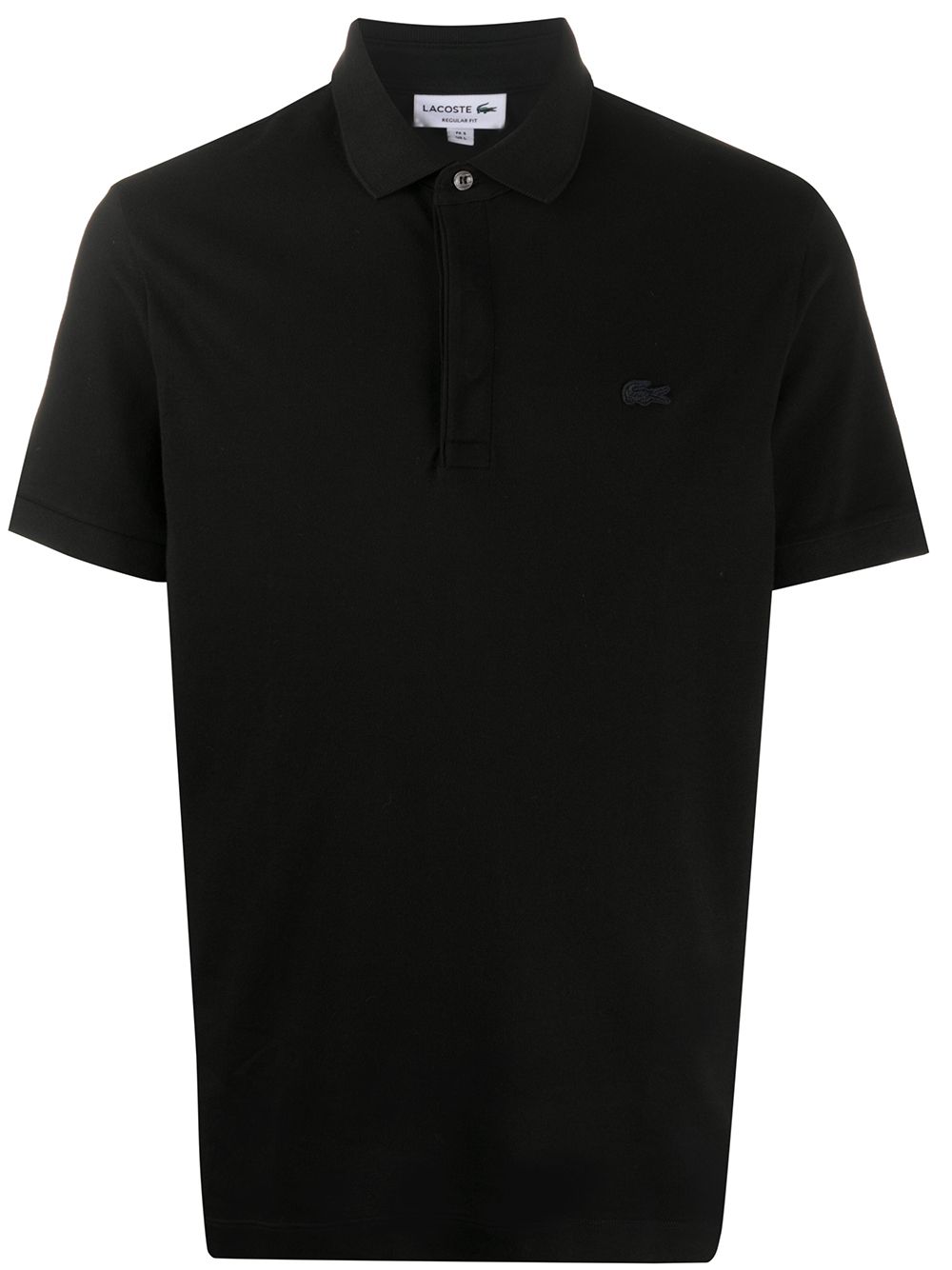 Logo patch polo shirt - Black
