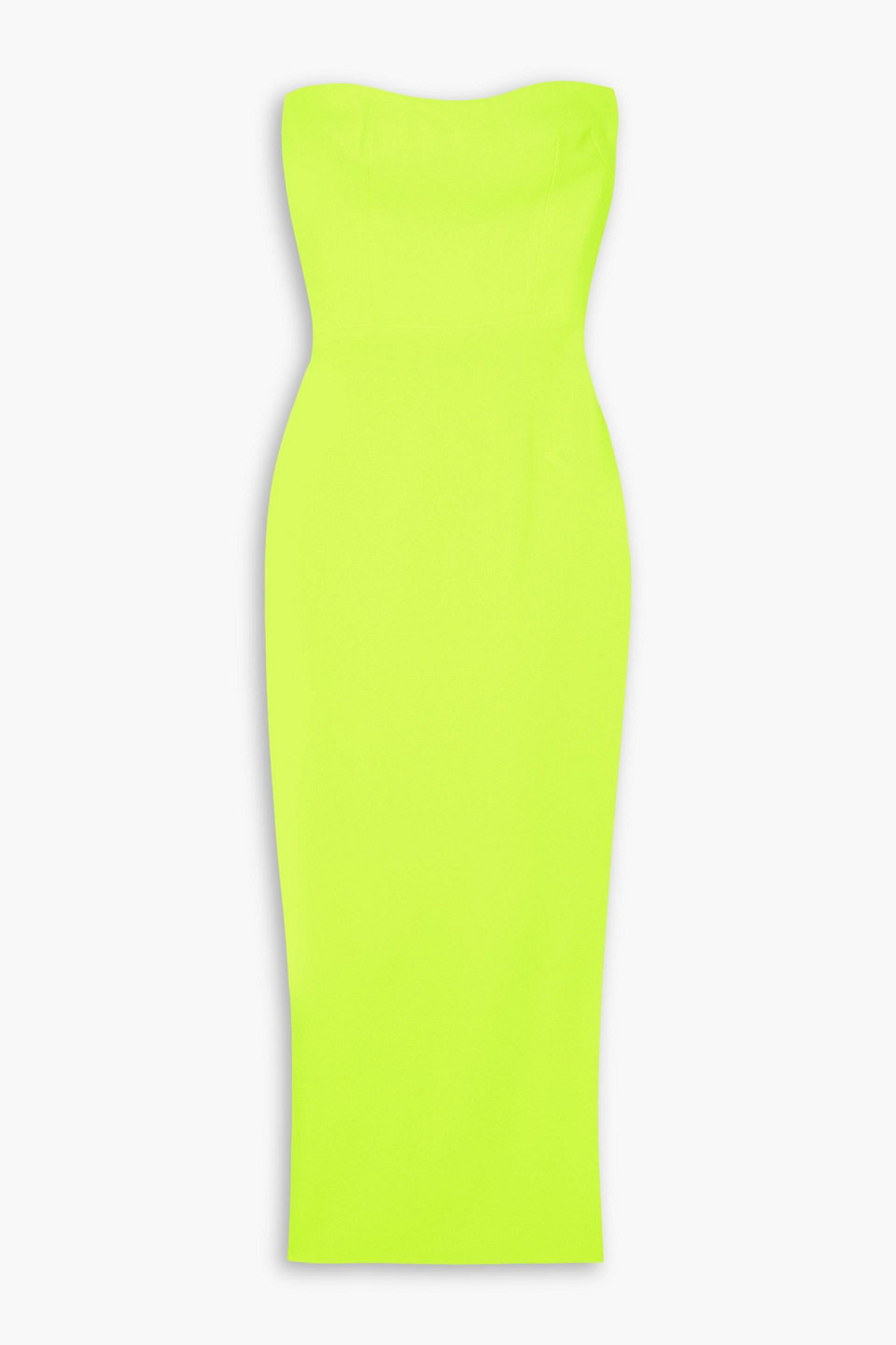 Callan strapless neon crepe midi dress