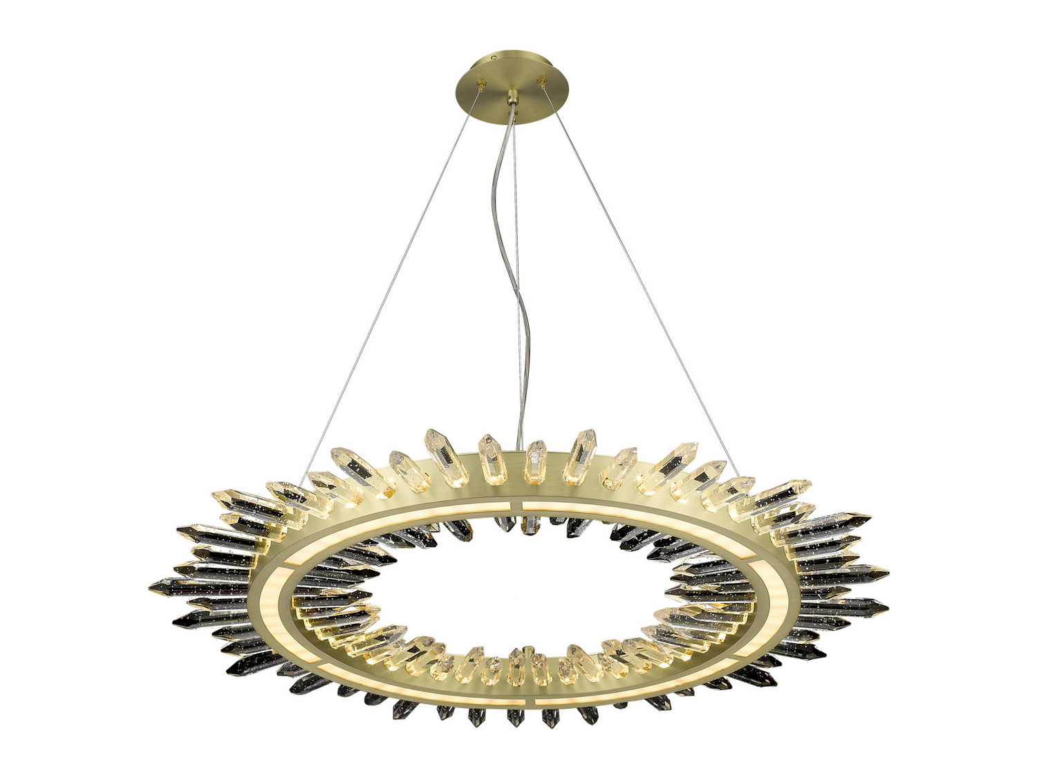 The Original Aspen 1-Light LED Chandelier in Brushed Bra