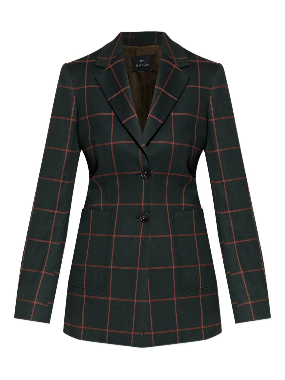 Checked blazer - Green