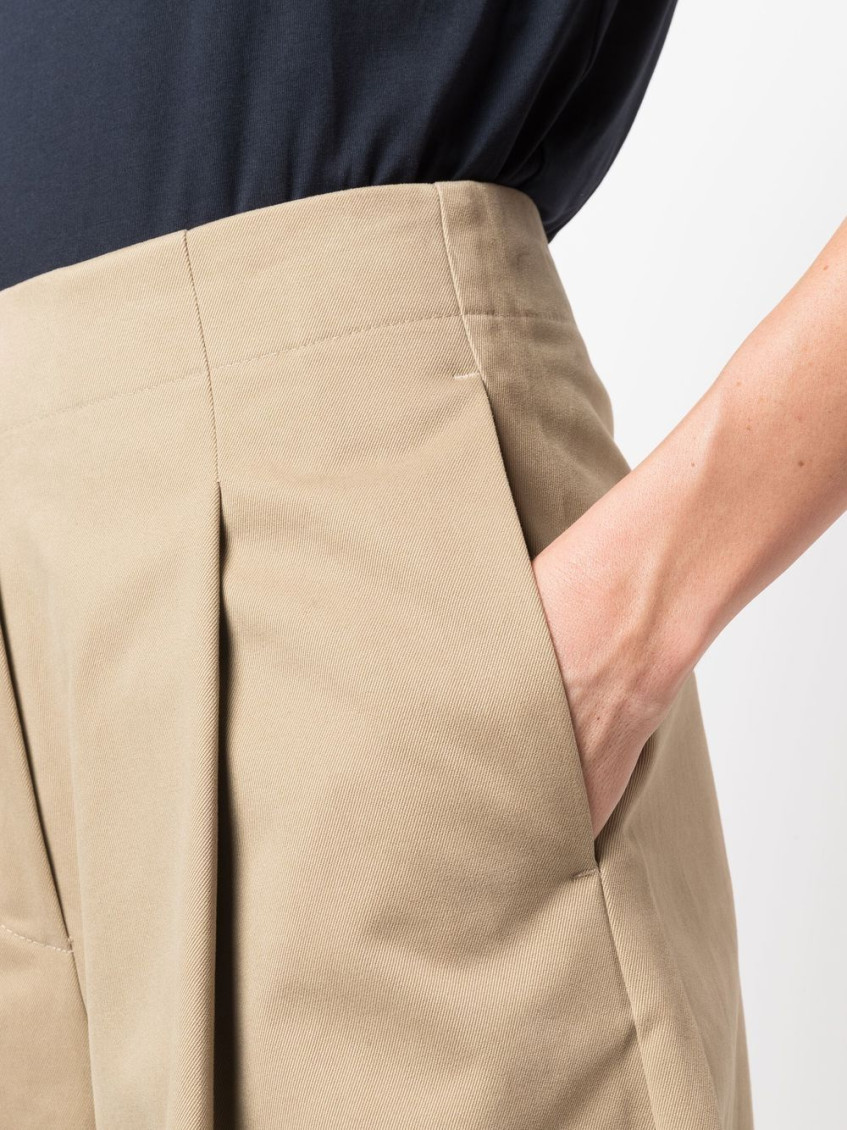 Cotton Wide-leg Trousers