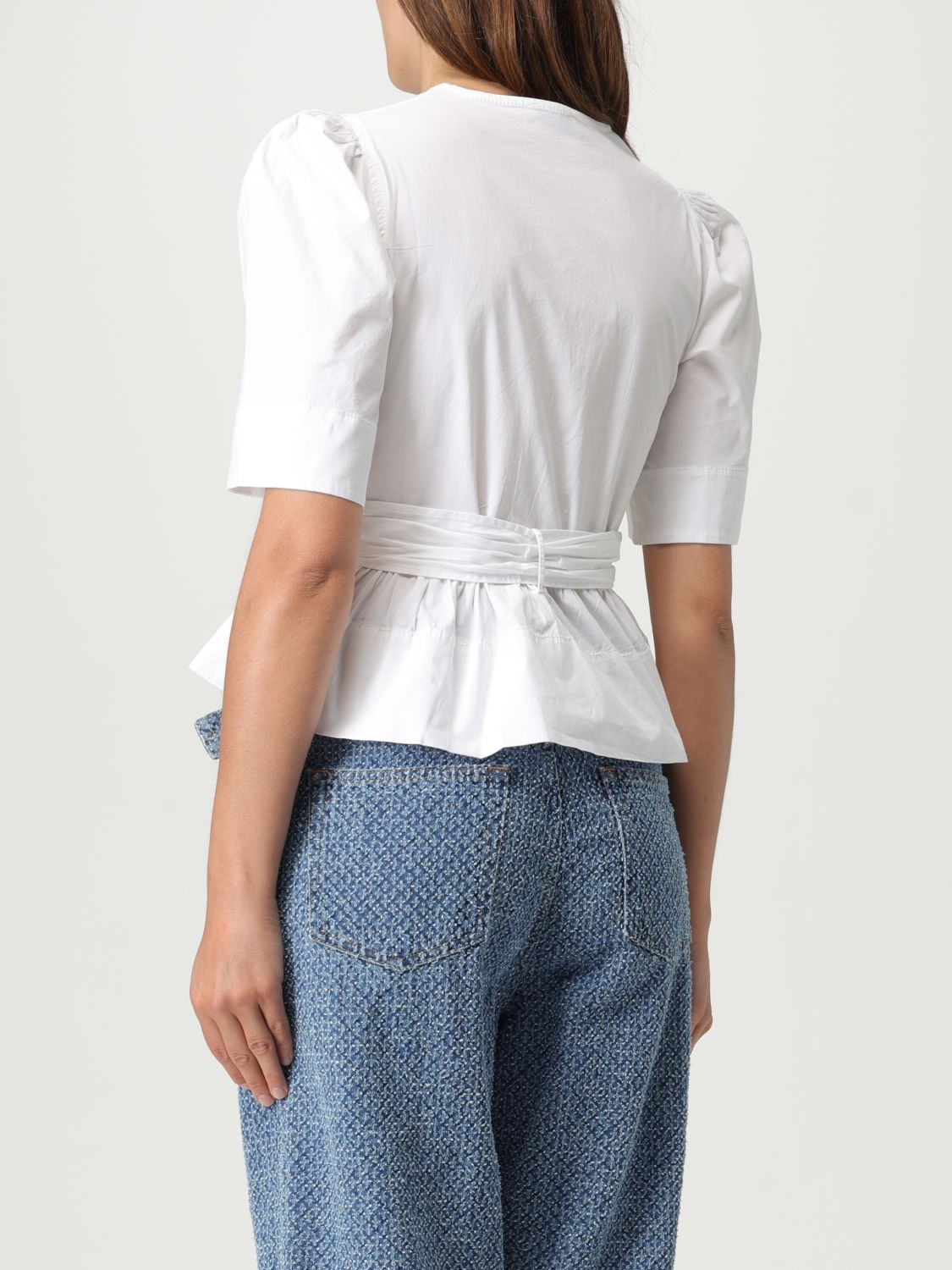 Top GANNI Woman color White