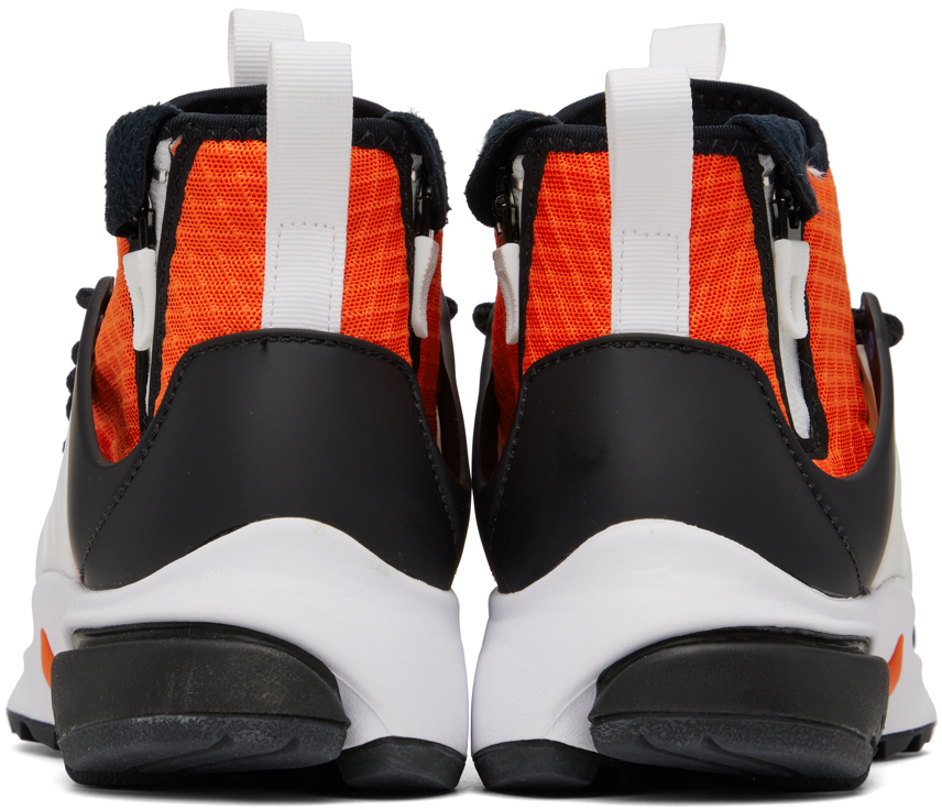 Orange & White Air Presto Mid Utility Sneakers